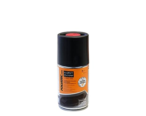 Foliatec Auspuff 2K Lackspray Spraydose Spray Sprühlack Hitzebeständig, schwarz glänzend, 250 ml