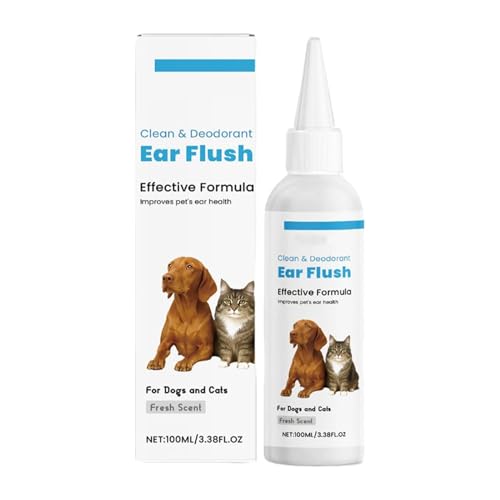 Genérico Limpiaorejas para Perros,3.38 FL.oz Limpiador De Orejas para Mascotas | Producto Eficaz para Baño Y Aseo De Gatos | Productos De Baño Y Aseo para Mascotas