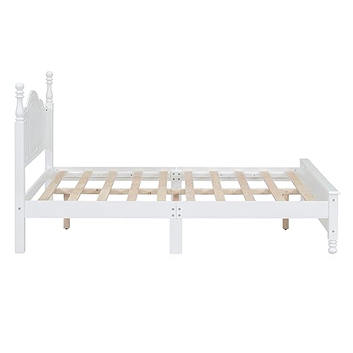 Harper & Bright Designs Bedroom Set Furniture, 3-Pieces Bedroom Sets, Full Size Wood Platform Bed And 2 Nightstands, White thumb #8