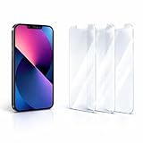Generico Vetro Temperato 3 Pezzi per iPhone 13/13 Pro /14 6,1” Protezione Schermo 9H Ultra Trasparente, Anti Graffio, Anti Impronte, Case Friendly e Facile Installazione