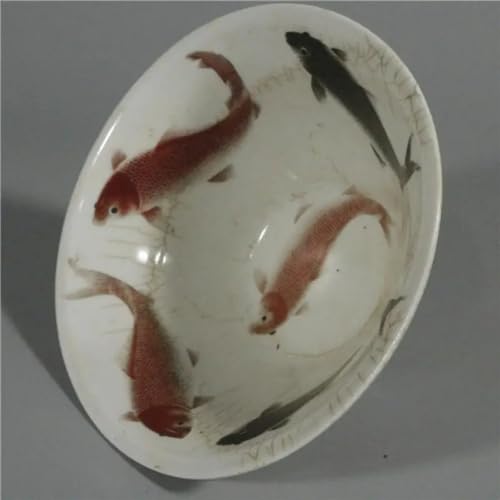 Cuenco de porcelana de 12,5 cm de peces estilo Qing Guangxu YTDJJWLS 5