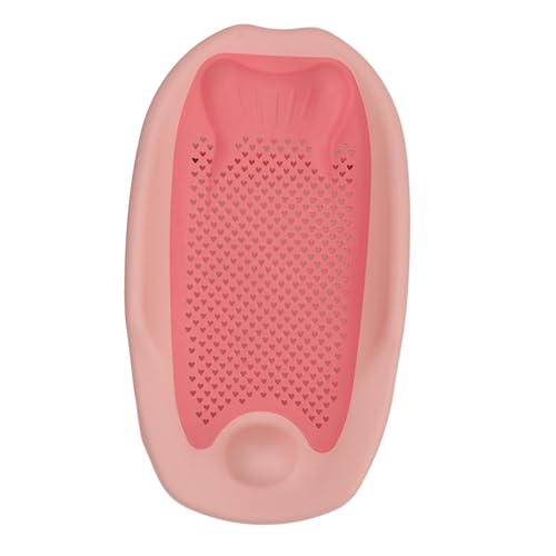 Image of Foldable Baby Bath Support with Universal Fit, Hollow Pattern Bathtub Holder for Infants, Ergonomic Design, Quick Drainage, Non Slip ()
