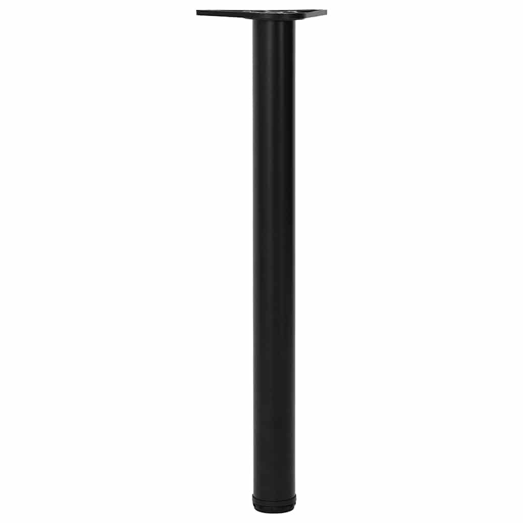 Set 4 Gambe per Tavolo Ferro Nero Regolabili 710-720 mm