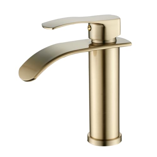 Beelee Einloch-Einhebel Wasserfall Waschtischarmatur mit G3/8' Kalt- und...