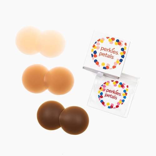 Perkies Petals Nipple Pasties For Women - Hypoallergenic Adhesive, Matte Nipple Covers (Reusable and Washable)