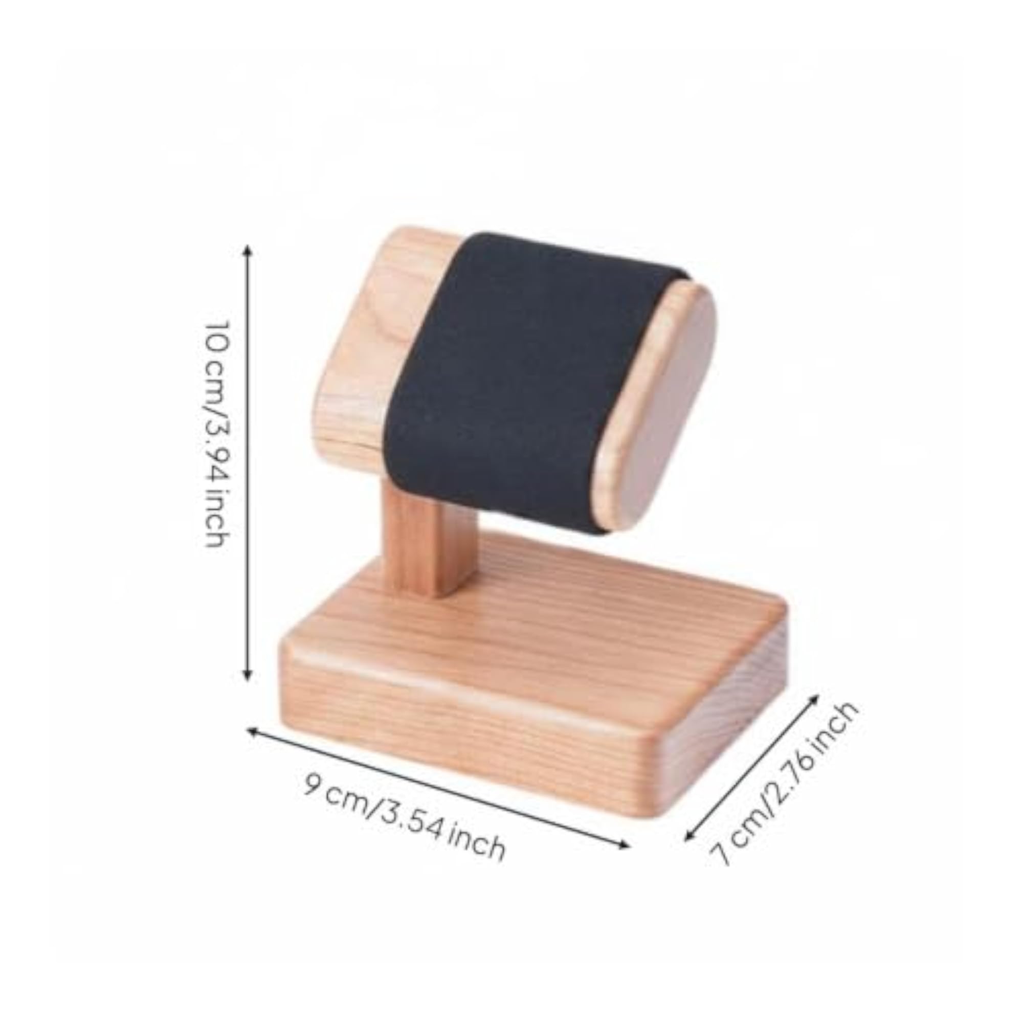 Textile-Covered Wooden Watch Display Stand