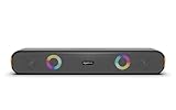 amazon basics X12R 16W Bluetooth Soundbar with 2000 mAh Battery | 2X Bass | Up to 10 hrs of Playback | RGB Lights | Bluetooth 5.3, Aux & USB Connectivity (Black)