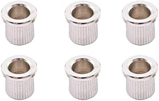 Musiclily Pro Big Lip Style Guitar String Ferrules String Through Body for Telecaster/Hardtail Strat Style Electric Guitar, Nickel (Set of 6)