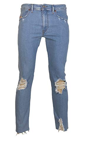Diesel Stretch Jeans Thommer-T RJ84K Skinny Blue Used Flanking Style (28)