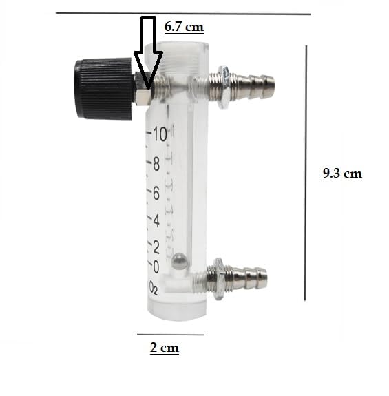 Image of K D 0-10LPM Tube Type Oxygen Flow Meter Flowmeter Regulator With Valve,Measuring and Controlling Air