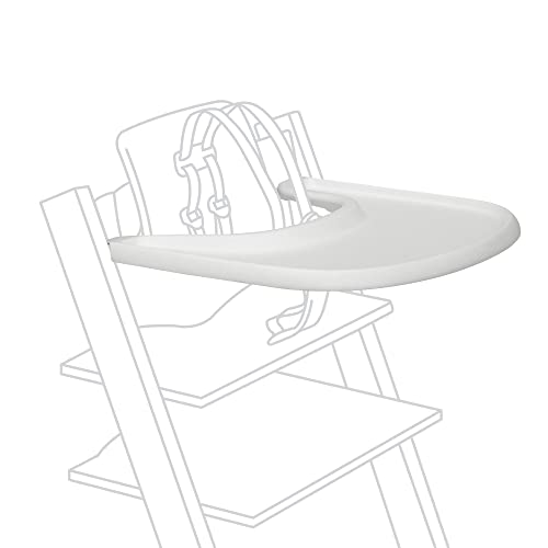 Image of Stokke Tray, White - Designed Exclusively for Tripp Trapp Chair + Tripp Trapp Baby Set - Convenient to Use and Clean - Made with BPA-Free Plastic - Suitable for Toddlers 6-36 Months