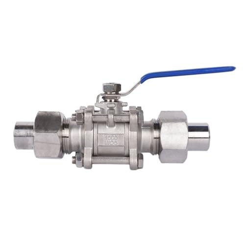 Válvula de bola de 3/4 para agua con rosca exterior de tres piezas en inox 304 4