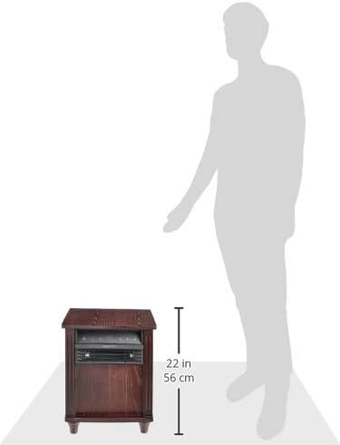 Amazon Basics Cabinet Style Space Heater, Brown Wood Grain Finish, 1500W