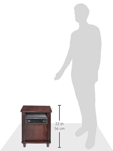 Amazon Basics Cabinet Style Space Heater, Brown Wood Grain Finish, 1500W #TOP5