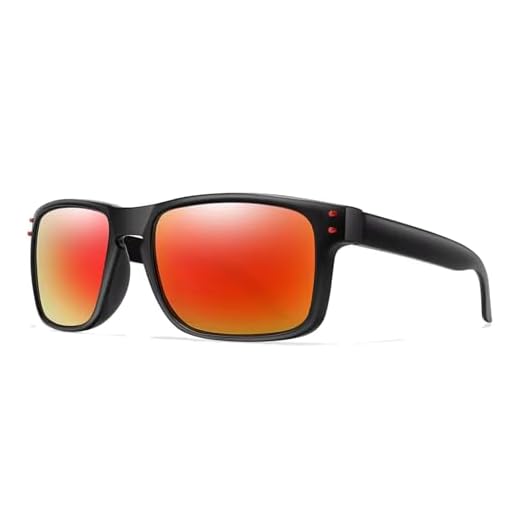 Óculos De Sol Esportivo Proteção UV400 Polarizado Masculino Feminino Antirreflexo Dirigir Pesca Ciclismo (Vermelho)