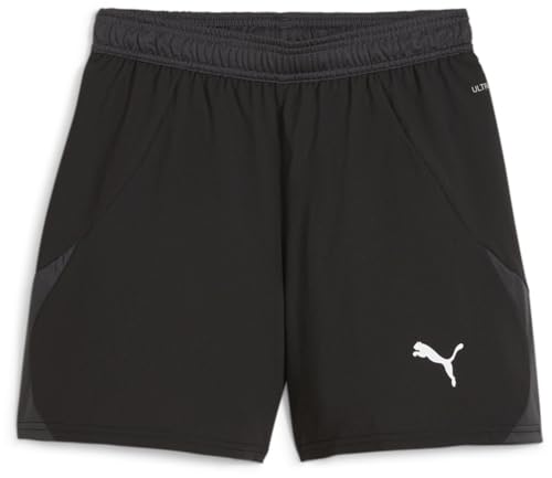 PUMA - Juniors Teamfinal Shorts, Color Black/White/Flat Dark Gray, Size: X-Large