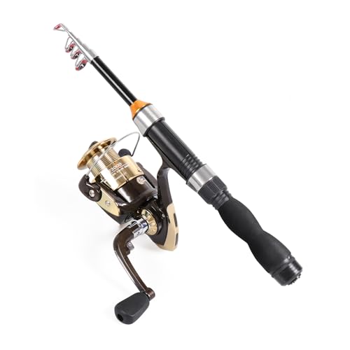 telescopic collapsible extendable fishing rod for saltwater and freshwater lightweight and compact design