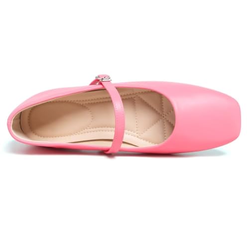 Image of LUXINYU Women's Slip on Flats,Classy Round Toe Solid Classic Mary Jane Ballet Dance Shoes Soft Comfortable PU Flat Shoes