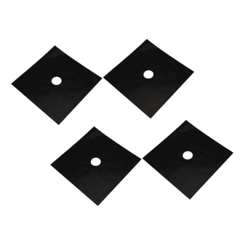 Gadpiparty 4Piezas Cubiertas Protectoras para Quemadores de Gas Antiadherentes y Resistentes Aceite para Estufas de Limpieza y Seguro