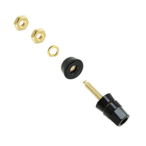 Keystone Binding Post, 30A, Stud, Black 7017 Electronic Components