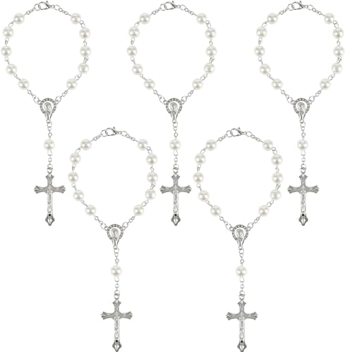 Colori Misti Generico 12 Pezzi Bracciali Rosario Gesu\', Madonnina Classico in Acciaio con Perline Resistente Braccialetto Uomo/Donna Unisex Varie Colorazioni Disponibili Bomboniera Battesimo Comunione