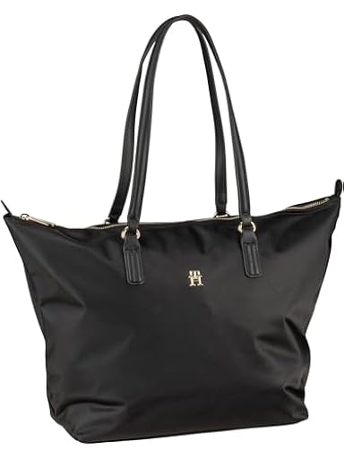 Tommy Hilfiger Bolso Tote Mujer Poppy Tote con Cremallera, Negro (Black), Talla Única | Ya disponible en tu tienda friki favorita! En mundofriki.es!