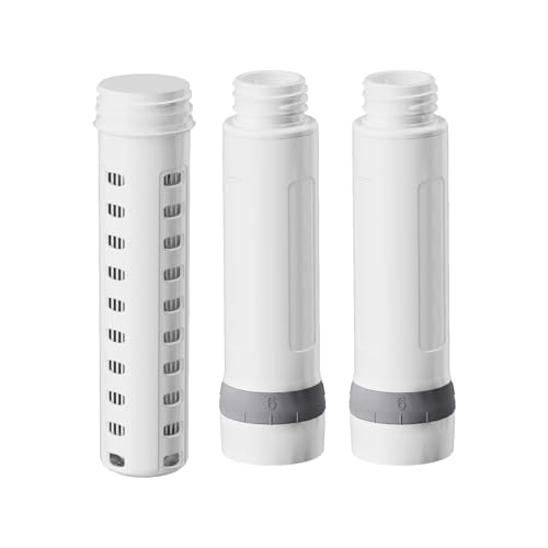Membrane Solutions Replacement UF &amp; ACF Filter for C3 Filtered Water Bottle, BPA-Free for Camping, Hiking, Backpacking and Travel (UFx1 + ACFx2)