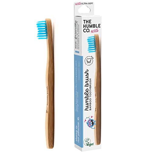 Humble Brush Bambus-Zahnbürste für Kinder ultra-soft blau 10 Stk. – Bild 4