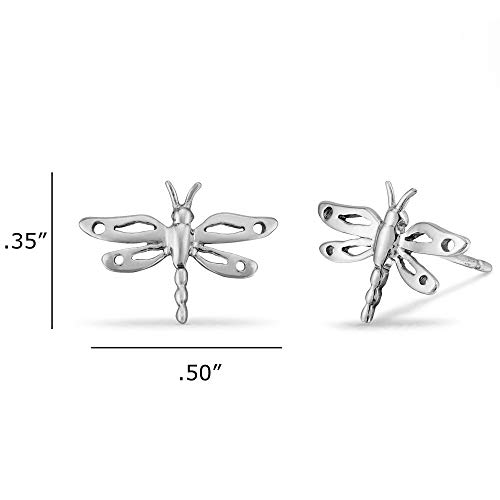 Boma-Jewelry-Sterling-Silver-Dragonfly-Insect-Stud-Earrings