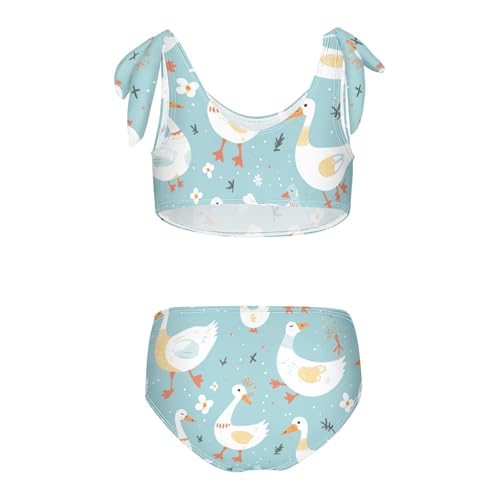 KLL Cute Goose Girl 2 Piece Bikini Set Scoop Neck Bathing Suit Swimming Suits Adjustable Shoulder Strap2