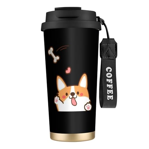 かわいい 犬柄 316ステンレス 二重構造 保温 保冷 タンブラー 500ml コーヒーカップ マグボトル 真空断熱 軽量 おしゃれ 携帯用 オフィス 通勤 アウトドア 男女兼用