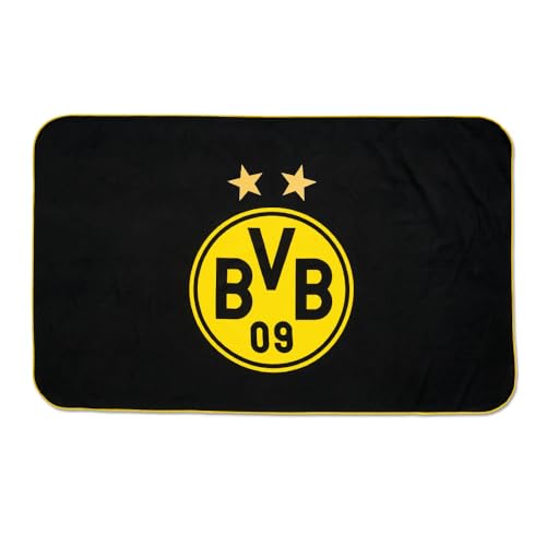 Dortmund Borussia Sport Handtuch Mikrofaser schwarz Duschtuch mit Netzbeutel BVB 09