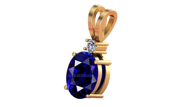 Pendentif saphir bleu véritable certifié contre les fausses gemmes