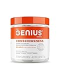 Genius Consciousness, Super Nootropic Brain Supplement Powder, Mango - Boost Focus, Cognitive Function, Concentration & Memory Booster - Alpha GPC & Lions Mane Mushroom for Neuro Energy & IQ