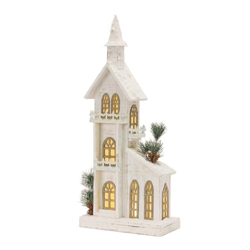 Melrose International LED Lighted Winter Church Display 27