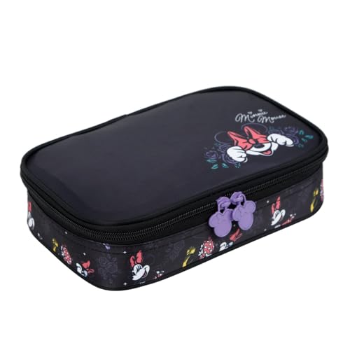 Xeryus Bolsa Escolar Minnie Disney Bolsa Box Com 36 Elástico Preto