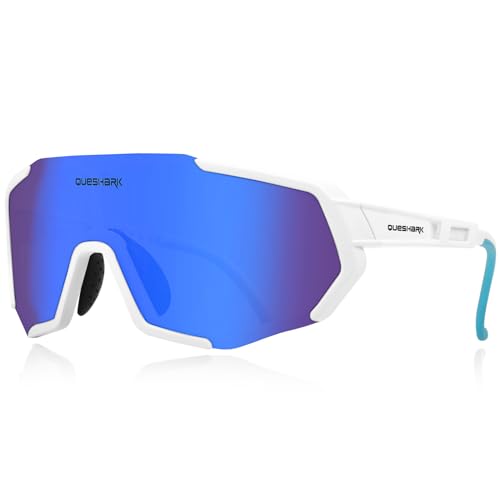 Queshark Gafas sol Niño, Gafas Ciclismo Niños 8-16 años, UV400 Protección, Gafas de sol Deportivas Niño para Running Ciclismo Escalada Patinaje Béisbol