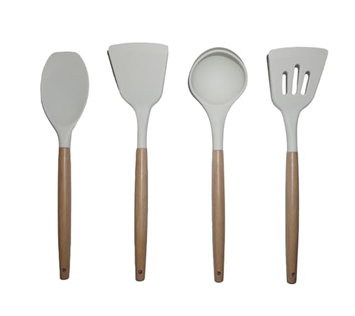 Silicone Cooking Utensils Set, Non Stick, Heat Resistant, 4 Pieces