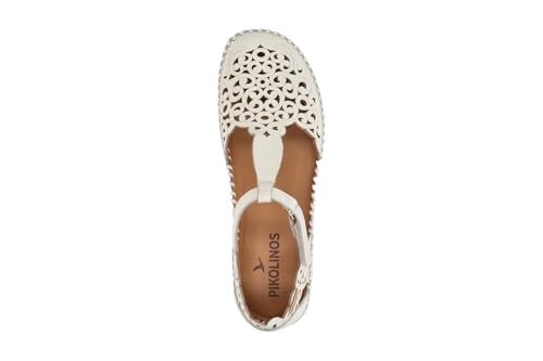 Image of Pikolinos ALDAYA Leather Loafers for Women, white, 7.5 /8