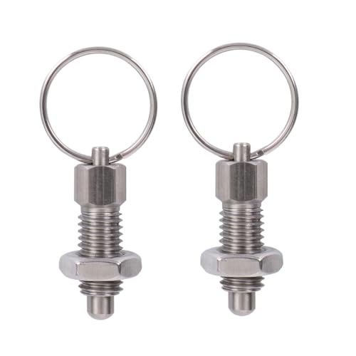 2pcs Quick Release Pin Quick Release Plunger Pin Stainless Steel Mini Juice Bottles Spring Steel Spring Plunger Glass Dessert Bowls Plunger with Spring Catch Stereotypes M8 Buckle