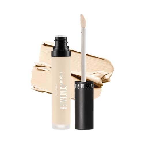 Swiss Beauty Liquid Light Weight Concealer With Full Coverage |Easily Blendable Concealer For Face Makeup With Matte Finish | Shade- Natural, 6g