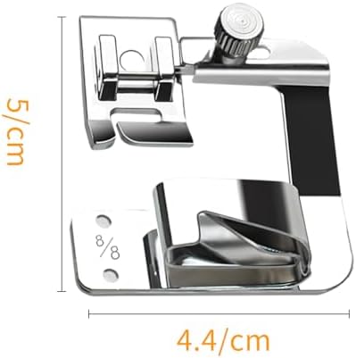 ANYQOO Zorbes 3 Sizes Rolled Hem Pressure Foot Sewing Machine Presser Hemmer Adapter Rolled Hem Pressure Foot (1/2 Inch, 3/4 Inch, 1 Inch) for Singer, Brother, Janome and Other Low Shank