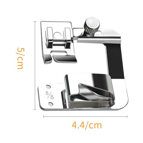 ANYQOO 3 Sizes Rolled Hem Pressure Foot Sewing Machine Presser Foot Hemmer Foot Set (1/2 Inch, 3/4 Inch, 1 Inch) for Singer, Brother, Janome and Other Low Shank Adapter (Rolled Hem Presser Feet)