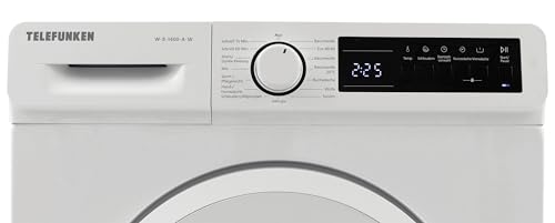 Telefunken Waschmaschine 8kg | 1400 U/Min. | Inverter Motor - Leise & Effizient | AquaStop - Schutz vor Wasserschäden | Schontrommel | Washing Machine mit 15 Programmen | EEK A | W-8-1400-A-W weiß – Bild 7