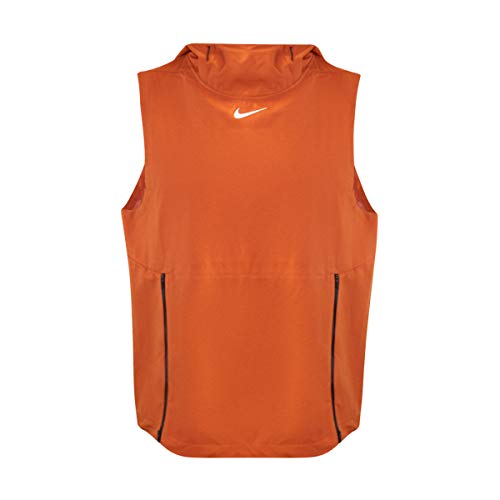 Nike Men's Alpha Fly Rush Hooded Training Vest (Longhorn Orange, Small)
