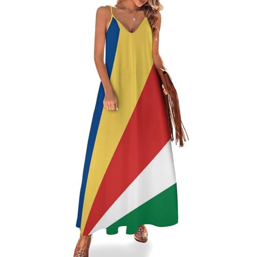 Robe bretelles spaghetti femme été jaune pour un voyage stylé aux Seychelles