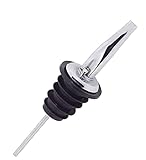 Tiger Chef Stainless Steel Classic Bottle Pourers w/ Tapered Spout Medium-Fast Flow Pourer (12)