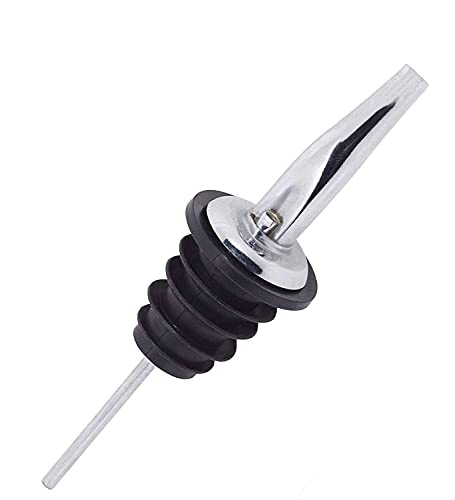 Tiger Chef Stainless Steel Classic Bottle Pourers w/Tapered Spout Medium-Fast Flow Pour