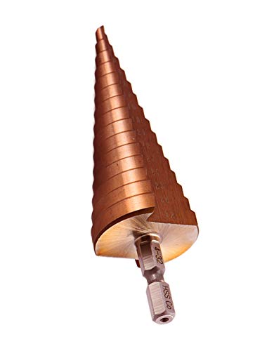 Mengshen Punte a Gradini 4-32mm HSS M35 Cobalto Set Punte per Trapani Hex Shank Straight Slot Large Bit Pagoda Foro di Perforazione Alesatore per Foratura Svasatura Taglio Enlarge Acciaio Inox