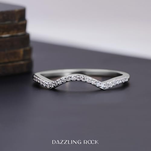 Dazzlingrock Collection 0.12 Cttw Round White Diamond Contour Enhancer Wedding Band for Women in 14K Solid Gold2